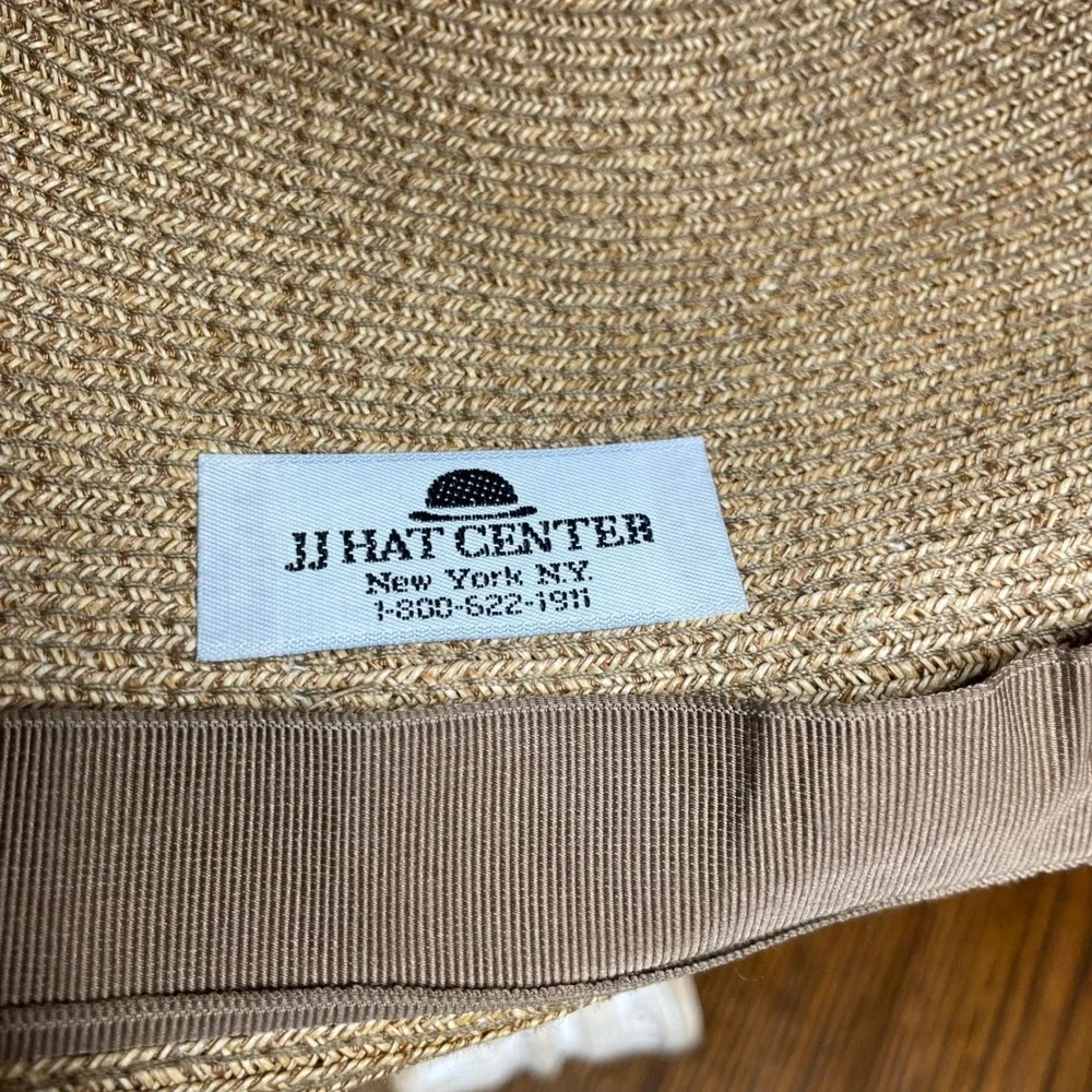 Tesi Firenze Straw Fedora‎ Hat Mens XL Tan Made in Italy JJ Hat Center New York